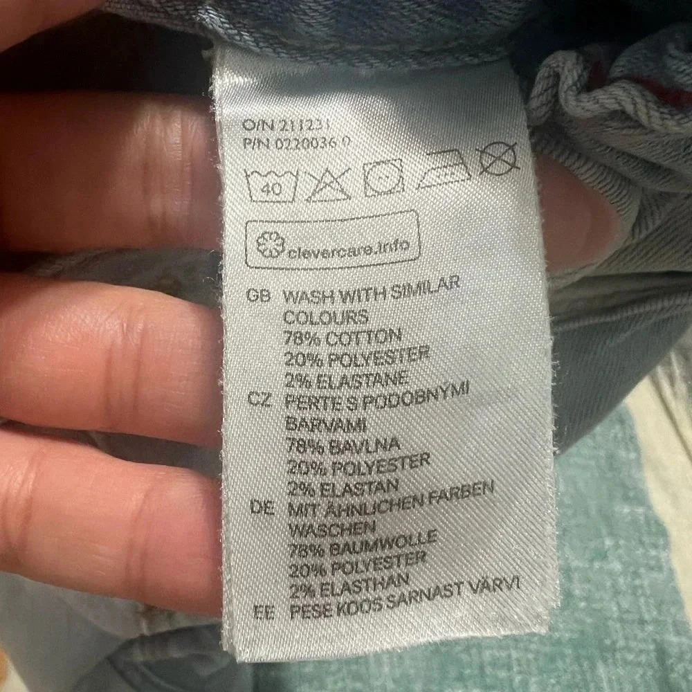 H&M Light Wash Blue Denim Jeans. Conscious&Denim (Size 12-18 Months) - Picture 5 of 5